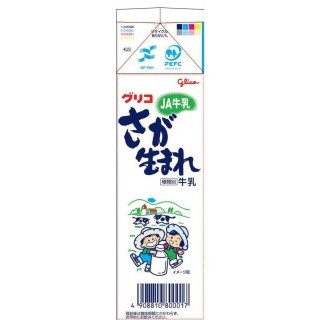 グリコJA牛乳さが生まれ 1000ｍl 展開図